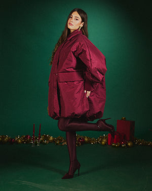 Bomber oversize Arya Borgogna