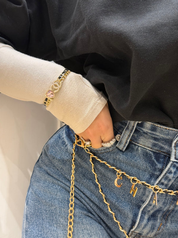 Catena cintura chanel con lettere