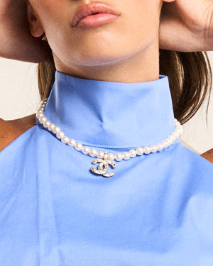 Collana perle logo singolo cc