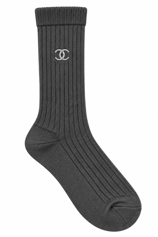 Calzino Rib dark grigio