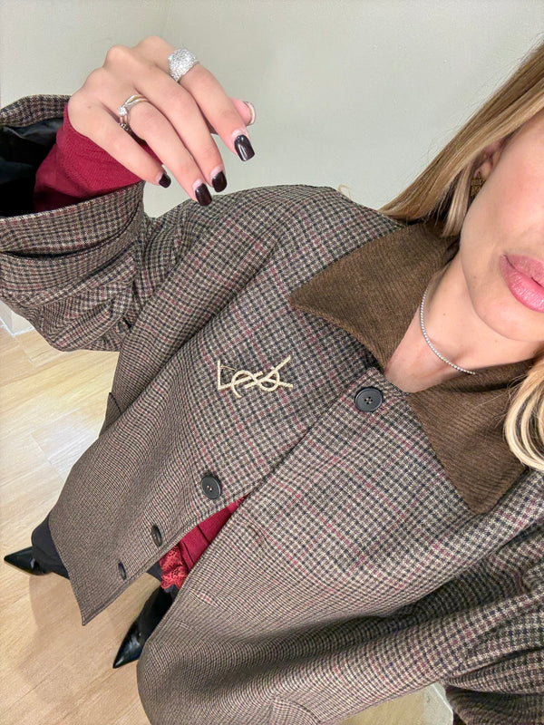 Giacca Velvet Check Over