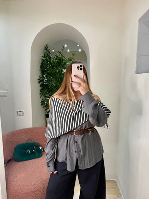 Camicia stripe shirt con cintura