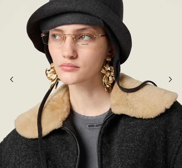 Occhiali Crystal Gold miu