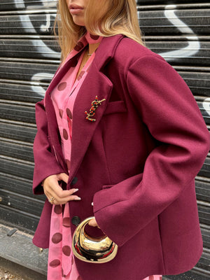 Blazer coat panno oversize