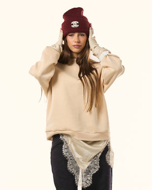 Felpa con sottoveste satin Lumina