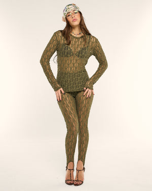 Leggings “Green Texture”