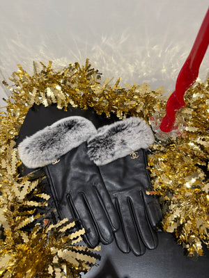 Guanti pelle ed ecofur chanel