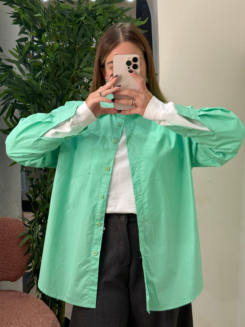 Camicia Mint popeline