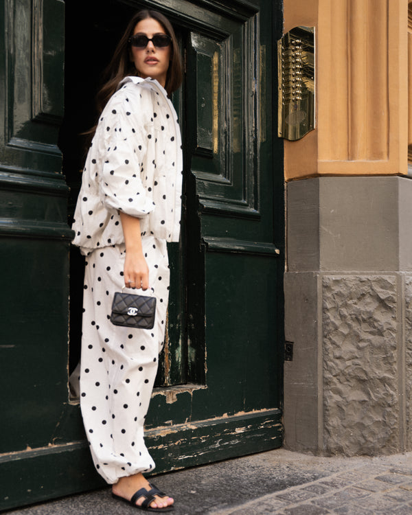 Pantalone Balloon Pois Ivory