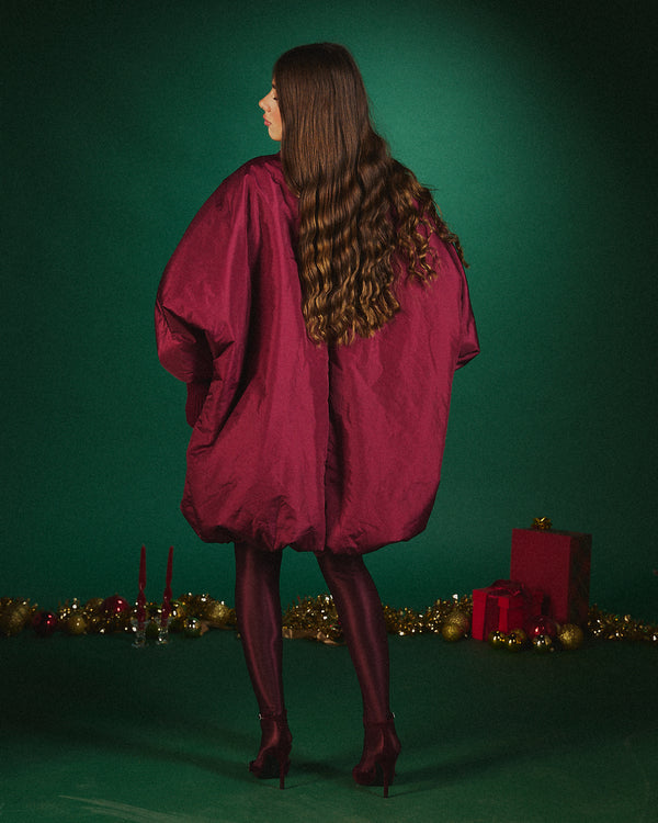 Bomber oversize Arya Borgogna