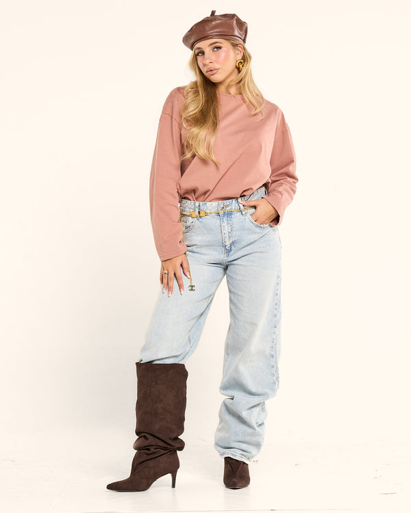 Jeans wide leg lavaggio chiaro