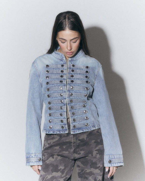 Giacca Denim Military