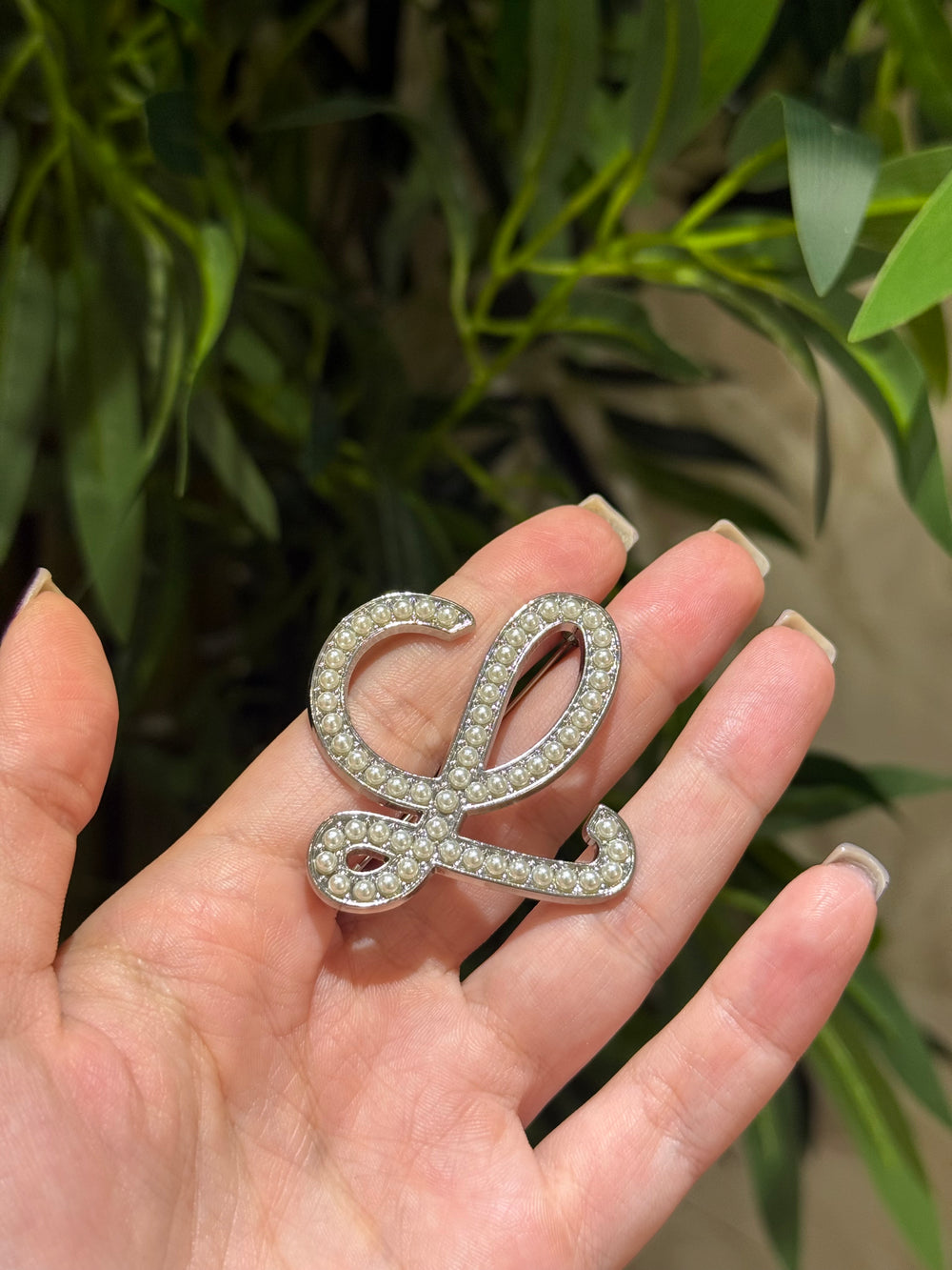 Spilla Loewe perle silver