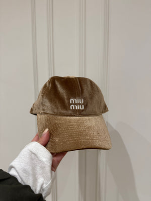 Cappello velluto e cordoncino miumiu