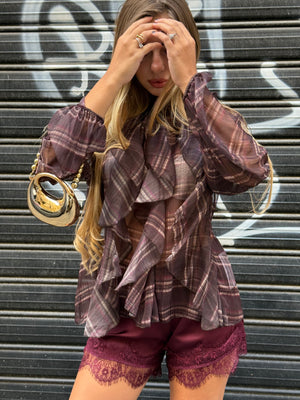 Blusa romantic check