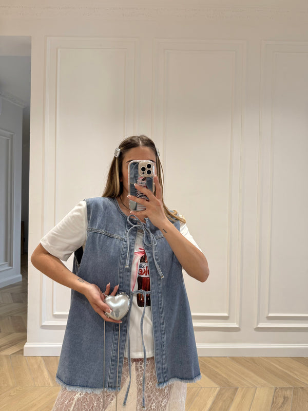 Smanicato denim chiaro