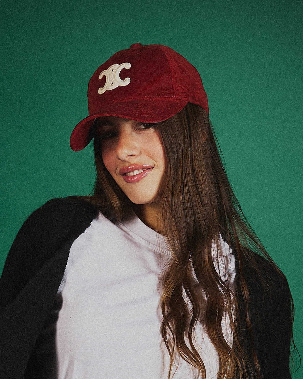 Cappello Celine Velluto Rosso