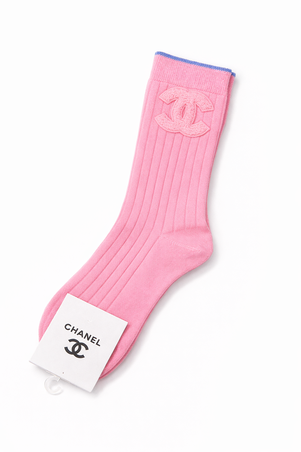 Calzini coste logo colore rosa