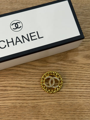 Spilla chanel cuori e strass