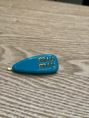 Molletta miumiu smaltata turchese