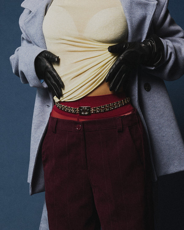 Blazer belted con cintura