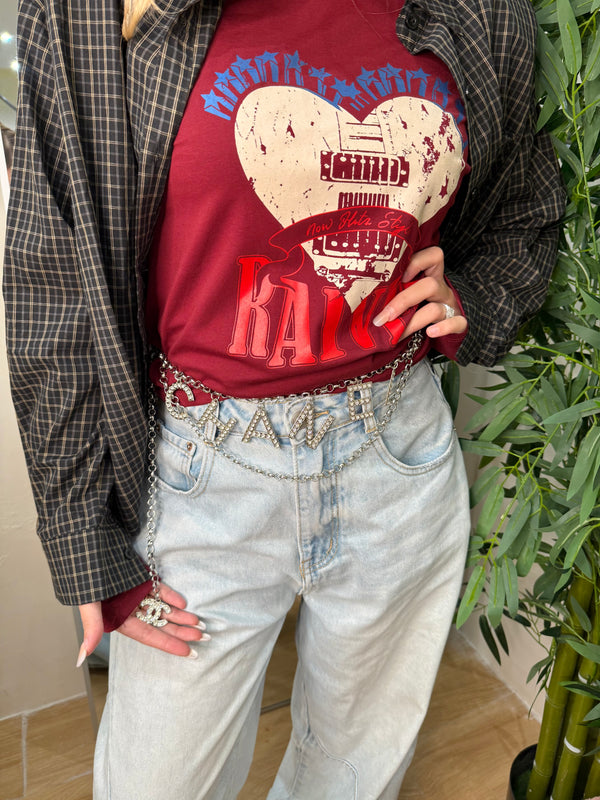 Cintura chanel con strass