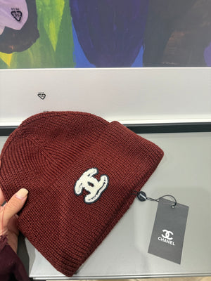 Cappello chanel logo piccolo bordeaux