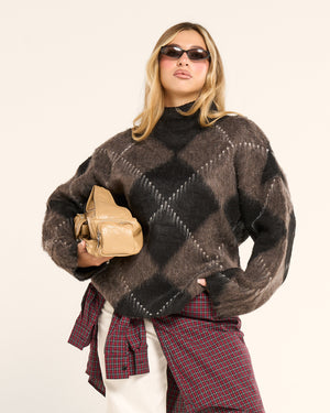 Maglione Zarà rombi manica quadrata