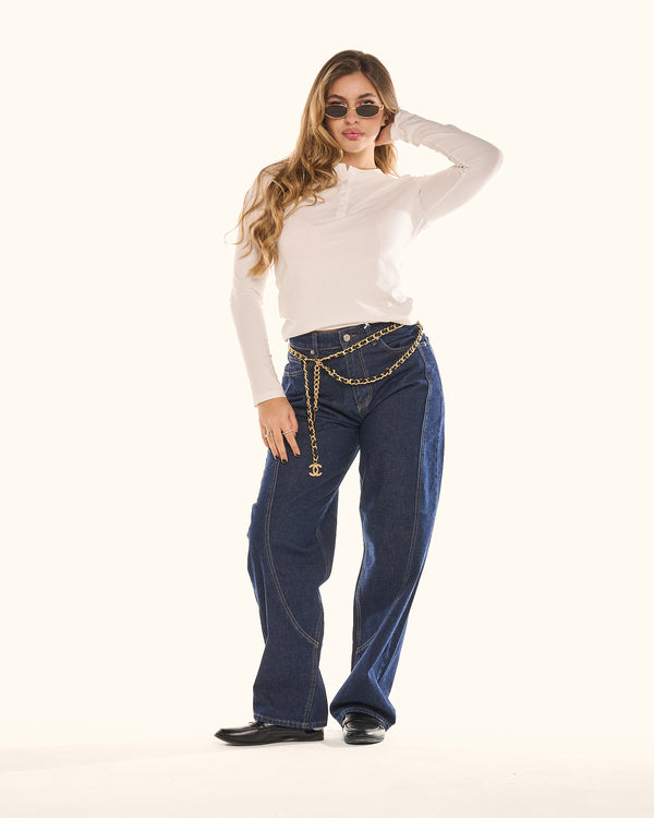 Jeans curve panel lumina