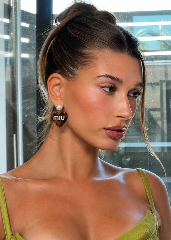 Orecchini heart e pearl mm