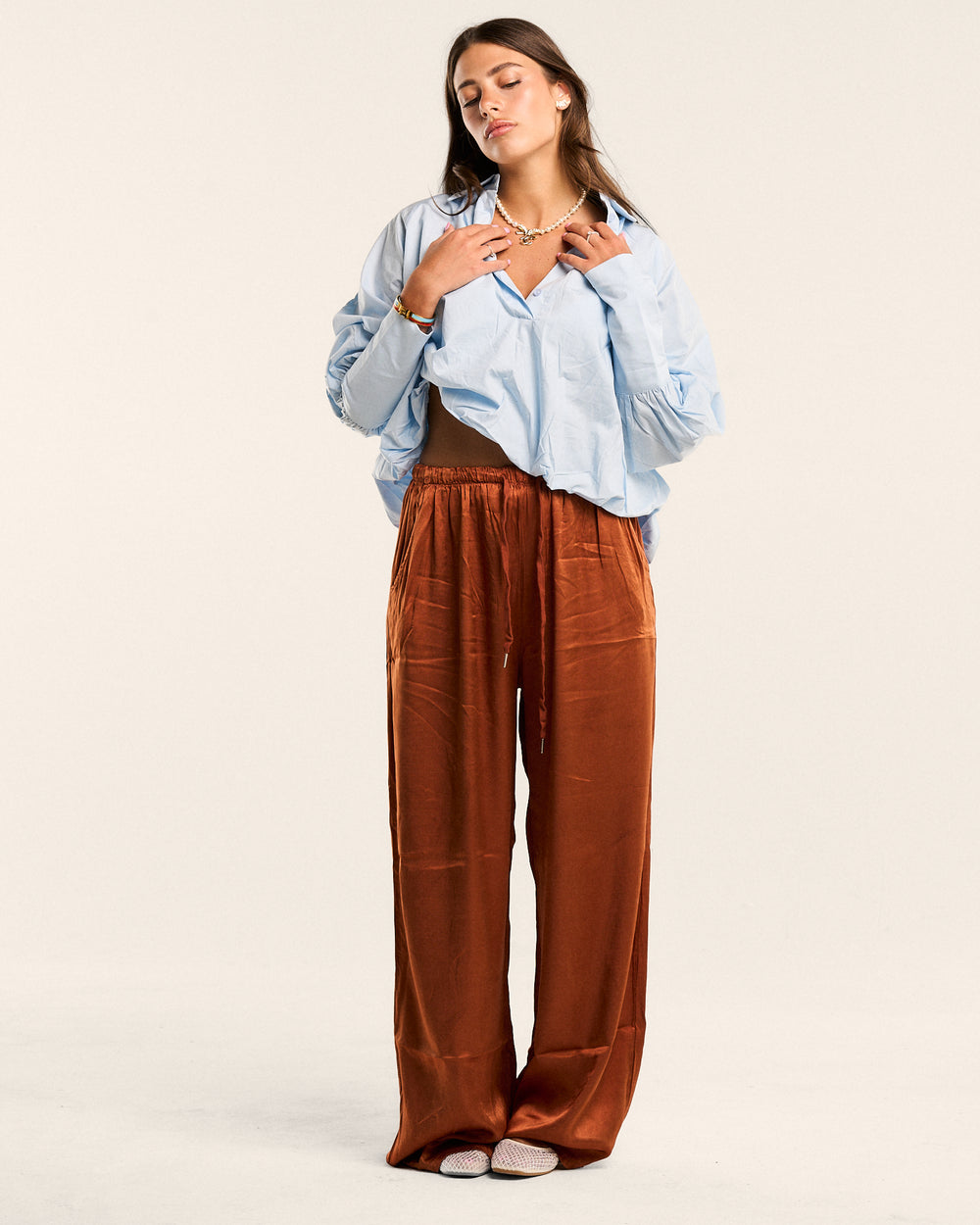 Pantalone Flow Terracotta