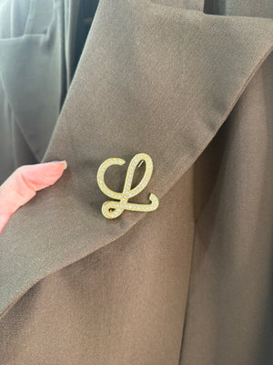 Spilla Loewe strass gold