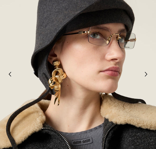 Occhiali Crystal Gold miu