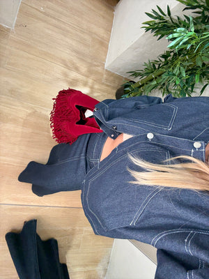 Coordinato Denim Con Gonna Lunga