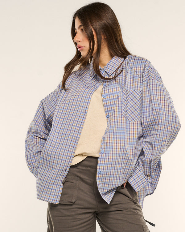 Camicia boy check spalline