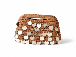 Clutch intrecciata pailettes