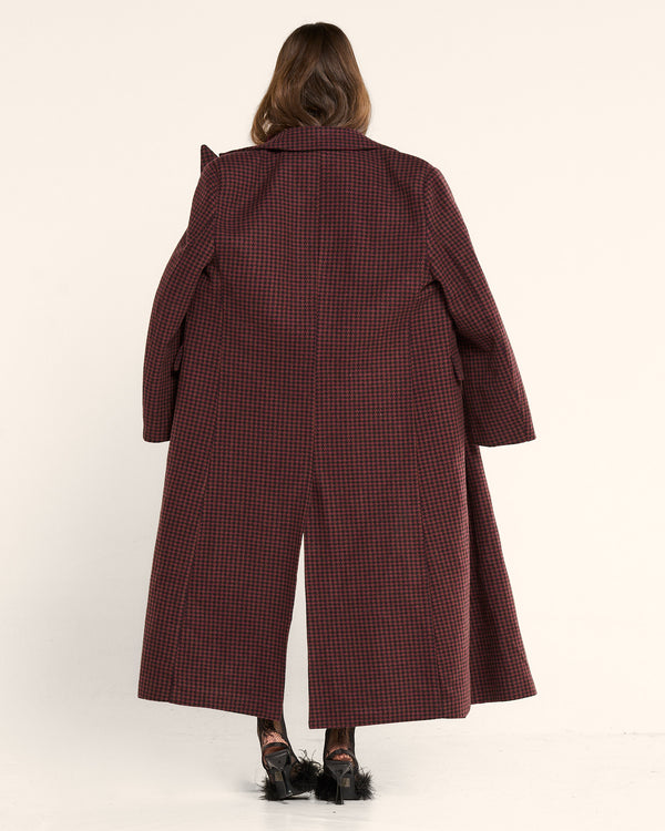 Cappotto Pied de poule purple Lumina