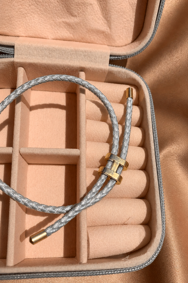 Bracciale cordoncino h grigio