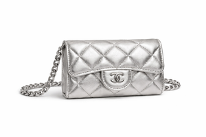 Catena con micro pochette silver