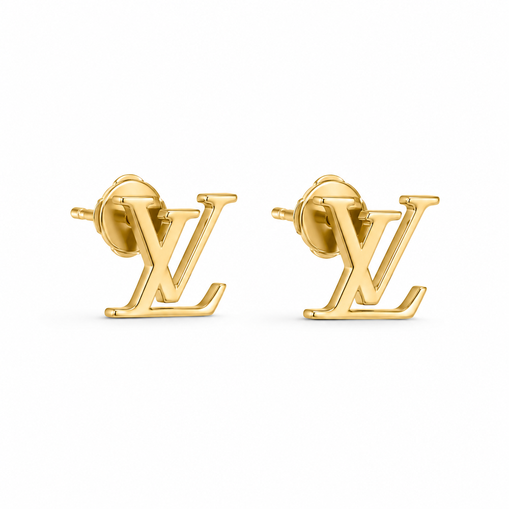 Orecchini gold micrologo lv