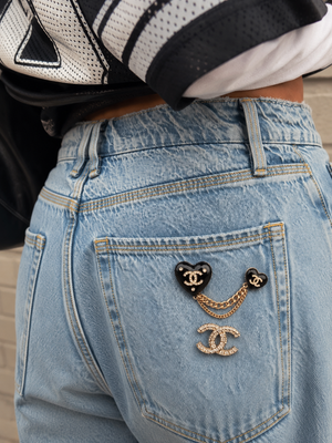 Spilla heart chain
