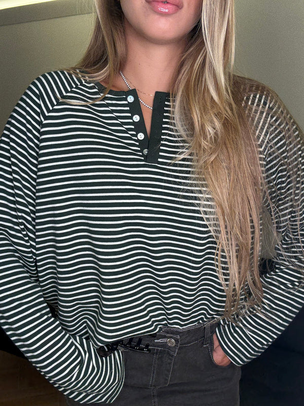 Maglia serafino righe