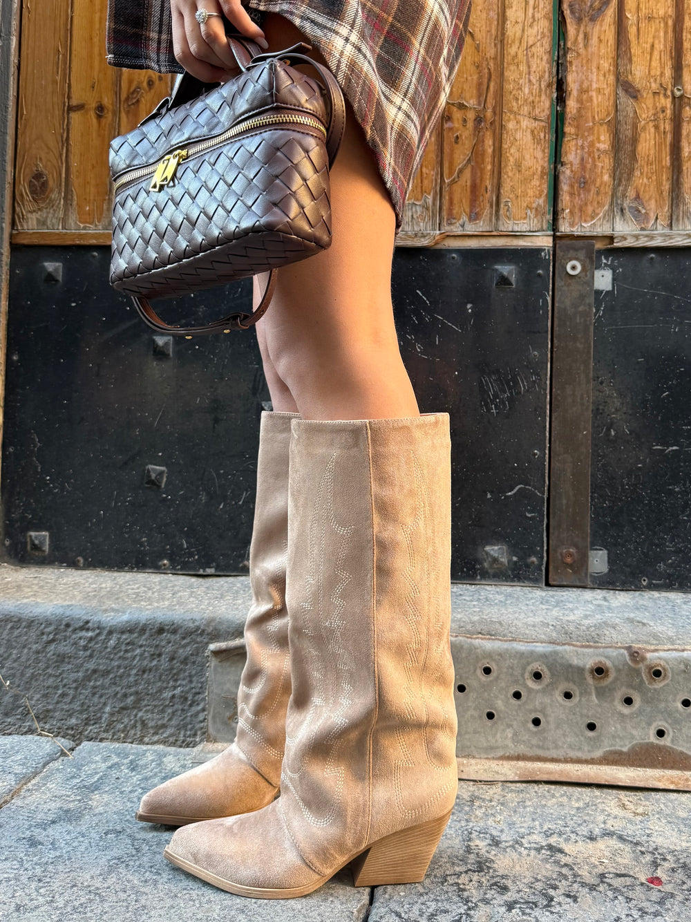 Stivali texani gambale largo