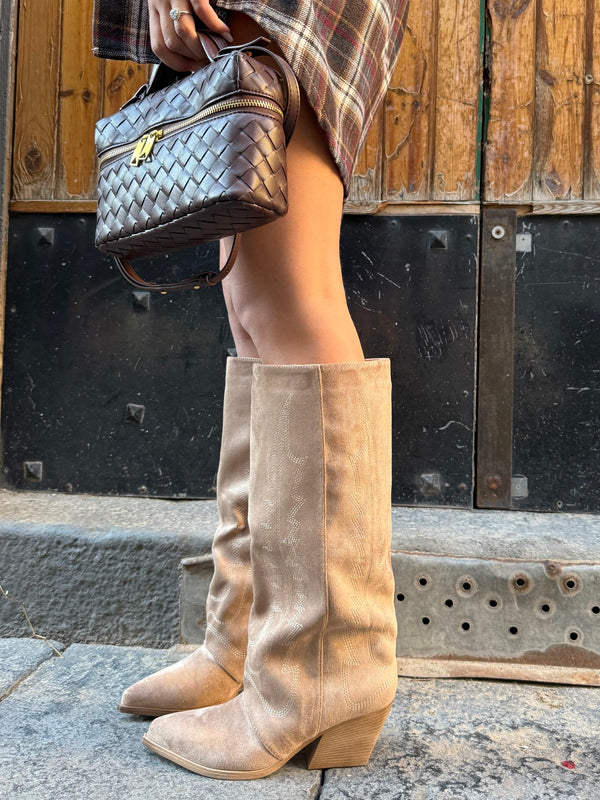 Stivali texani gambale largo