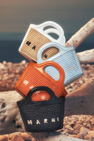 Microbag intrecci e pelle mari
