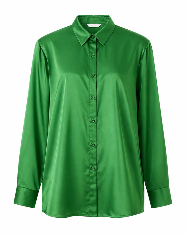 Camicia Satin spalle strutturate
