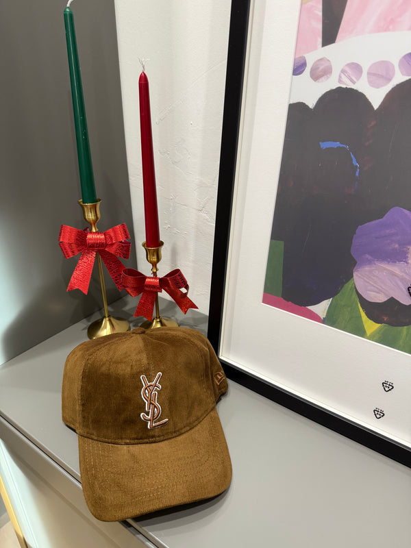 Cappello YSL velluto caramello