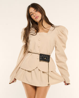 Catena con mini pochette nero/oro cc