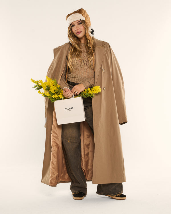 Trench creme au biscuit