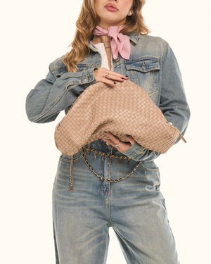 Maxi Clutch Intreccio Nude